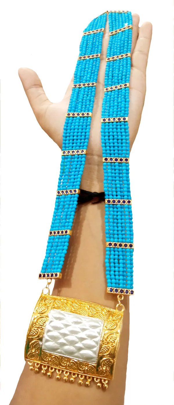 Assamese_Traditional_Gold_Plated_Blue_Colour_Combo_Jewellery_Set_For_Women